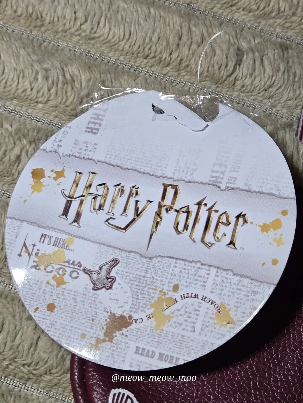 Harry Potter Hogwarts Mini Backpack & Coin Purse Maroon Faux Leather NWT